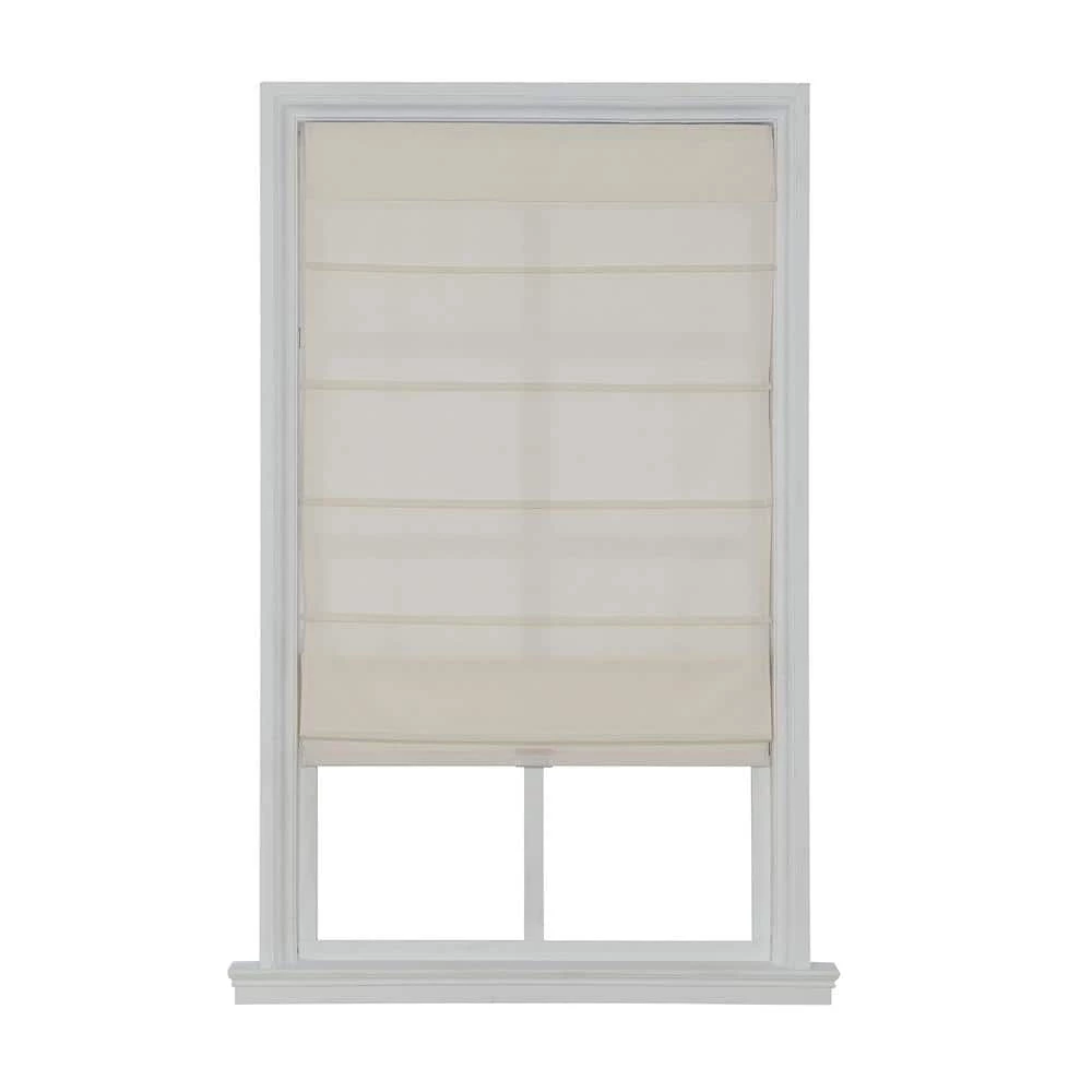 Home Decorators Collection Cordless Light Filtering Fabric Roman Shade 29X64 Ivory 3 Home Decorators Collection Cordless Light Filtering Fabric Roman Shade 29X64 Ivory