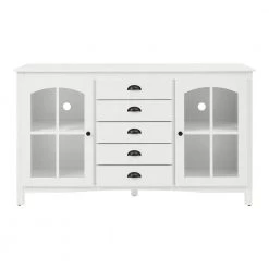 Home Decorators Collection Glenwood Ivory Glass Door Buffet with Window Pane