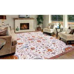 Home Decorators Collection Talya Ivory/Red 8 ft. x 10 ft. Medallion Area Rug -Home Decorators Soldes ivory red home decorators collection area rugs 54027 c3 1000