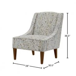 Home Decorators Collection Leabury Classic Swoop Upholstered Accent Chair in Leaf Print (28" W) -Home Decorators Soldes leaf home decorators collection accent chairs kw 124286856 b 40 1000