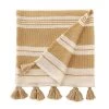 Home Decorators Collection Light Brown Stripe Turkish Cotton Textured Throw Blanket with Tassels -Home Decorators Soldes light brown home decorators collection throw blankets dn 18821 64 1000