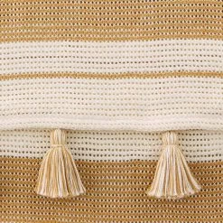 Home Decorators Collection Light Brown Stripe Turkish Cotton Textured Throw Blanket with Tassels -Home Decorators Soldes light brown home decorators collection throw blankets dn 18821 a0 1000