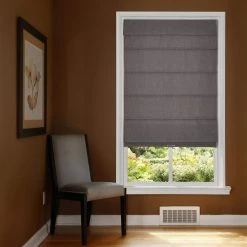 Home Decorators Collection Cordless Blackout Fabric Roman Shade 27X64 Light Gray -Home Decorators Soldes light gray home decorators collection roman shades rsgc2764 31 1000
