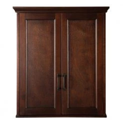 Home Decorators Collection Ashburn 23-1/2 in. W Bathroom Storage Wall Cabinet in Mahogany