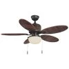 Home Decorators Collection Tahiti Breeze 52 in. LED Indoor/Outdoor Natural Iron Ceiling Fan with Mahogany Bamboo Accents -Home Decorators Soldes mahogany home decorators collection ceiling fans with lights ac303 ni mh 64 1000