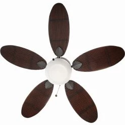 Home Decorators Collection Tahiti Breeze 52 in. LED Indoor/Outdoor Natural Iron Ceiling Fan with Mahogany Bamboo Accents -Home Decorators Soldes mahogany home decorators collection ceiling fans with lights ac303 ni mh 77 1000