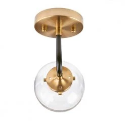 Home Decorators Collection 1-Light Matte Black and Antique Gold Wall Sconce -Home Decorators Soldes matte black antique gold home decorators collection wall sconces tn 75432 1f 1000