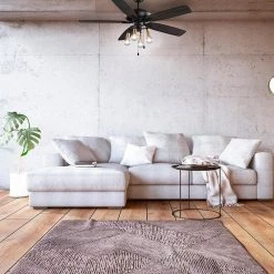 Home Decorators Collection 52 in. Bay City Indoor LED Matte Black with Brass Accents Dry Rated Ceiling Fan with Light Kit and 5 Reversible Blades -Home Decorators Soldes matte black brass home decorators collection ceiling fans with lights 59909 31 1000