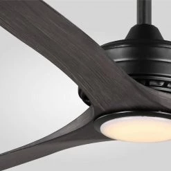 Home Decorators Collection Bayshire 60 in. LED Indoor/Outdoor Matte Black Ceiling Fan with Remote Control and White Color Changing Light Kit -Home Decorators Soldes matte black finish home decorators collection ceiling fans with lights 102l60mbkddw 40 1000