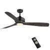 Home Decorators Collection Bayshire 60 in. LED Indoor/Outdoor Matte Black Ceiling Fan with Remote Control and White Color Changing Light Kit -Home Decorators Soldes matte black finish home decorators collection ceiling fans with lights 102l60mbkddw 64 1000