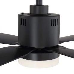 Home Decorators Collection Kitteridge 52 in. LED Indoor Matte Black Ceiling Fan with Light Kit -Home Decorators Soldes matte black home decorators collection ceiling fans with lights 35442 hbub 66 1000