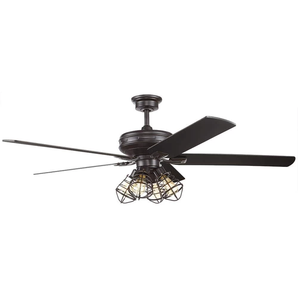 Home Decorators Collection Carlisle 60 in. LED Matte Black Ceiling Fan with Remote Control and Light Kit 8 Home Decorators Collection Carlisle 60 in. LED Matte Black Ceiling Fan with Remote Control and Light Kit - Image 6