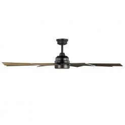 Home Decorators Collection Makenna 60 in. White Color Changing Integrated Outdoor LED Matte Black Ceiling Fan with Light Kit, DC Motor and Remote -Home Decorators Soldes matte black home decorators collection ceiling fans with lights 52106 4f 1000