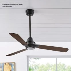 Home Decorators Collection Ester 54 in. White Color Changing Integrated LED Indoor/Outdoor Matte Black Ceiling Fan with Light Kit and Remote -Home Decorators Soldes matte black home decorators collection ceiling fans with lights 52159 31 1000