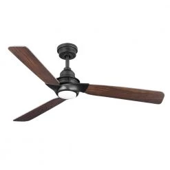 Home Decorators Collection Ester 54 in. White Color Changing Integrated LED Indoor/Outdoor Matte Black Ceiling Fan with Light Kit and Remote -Home Decorators Soldes matte black home decorators collection ceiling fans with lights 52159 4f 1000