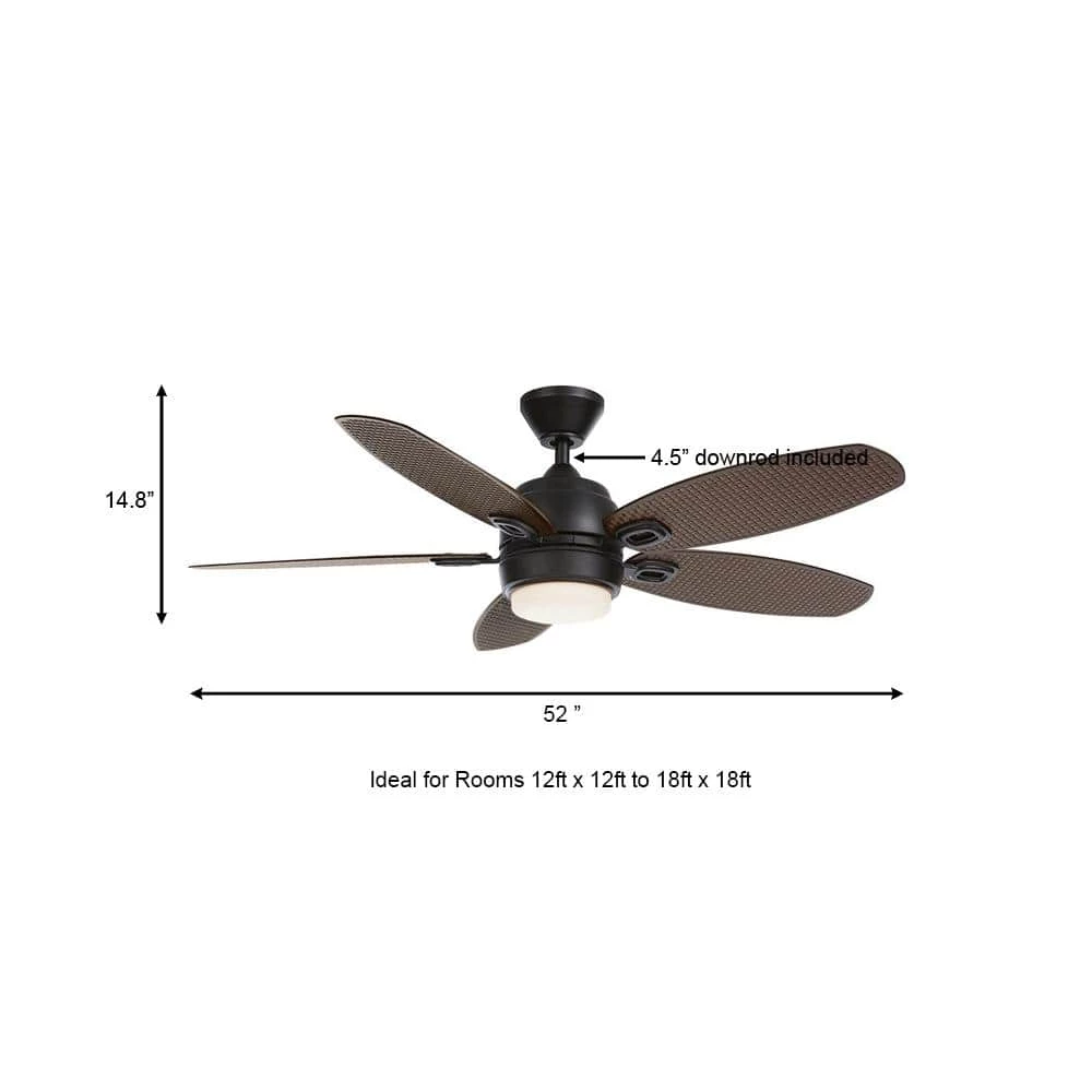 Home Decorators Collection Daniel Island 52 in. White Color Changing Integrated LED Outdoor Matte Black Ceiling Fan with Light Kit and Remote 6 Home Decorators Collection Daniel Island 52 in. White Color Changing Integrated LED Outdoor Matte Black Ceiling Fan with Light Kit and Remote - Image 4