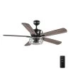 Home Decorators Collection Aberwell 56 in. LED Matte Black Indoor/Outdoor Ceiling Fan with Light Kit and Remote Control