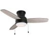 Home Decorators Collection Ashby Park 44 in. White Color Changing Integrated LED Matte Black Ceiling Fan with Light Kit and 3 Reversible Blades -Home Decorators Soldes matte black home decorators collection ceiling fans with lights 59245 64 1000