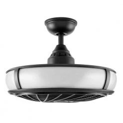 Home Decorators Collection Tuilene 21 in. Integrated LED Matte Black Ceiling Fan with Light and Remote Control -Home Decorators Soldes matte black home decorators collection ceiling fans with lights ak83 mbk 1d 1000