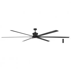 Home Decorators Collection Royalty II 120 in. Integrated LED Indoor/Outdoor Matte Black Ceiling Fan with Light and Remote