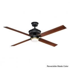 Home Decorators Collection Lincolnshire 60 in. LED Matte Black Ceiling Fan with Light and Remote Control works with Google and Alexa -Home Decorators Soldes matte black home decorators collection ceiling fans with lights am676 mbk b 40 1000