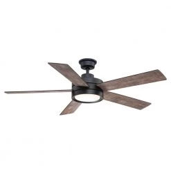 Home Decorators Collection Baxtan 56 in. LED Matte Black Ceiling Fan with Light and Remote Control -Home Decorators Soldes matte black home decorators collection ceiling fans with lights am731a mbk c3 1000