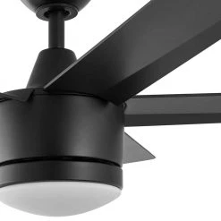 Home Decorators Collection Merwry 48 in. Integrated LED Indoor Matte Black Ceiling Fan with Light Kit and Remote Control -Home Decorators Soldes matte black home decorators collection ceiling fans with lights sw1422 48in mbk 66 1000