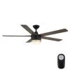 Home Decorators Collection Merwry 56 in. Integrated LED Indoor/Outdoor Matte Black Ceiling Fan with Light Kit and Remote Control -Home Decorators Soldes matte black home decorators collection ceiling fans with lights sw1422 56in mbk 64 1000