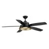 Home Decorators Collection Kempston 52 in. Integrated LED Outdoor Matte Black Ceiling Fan with Light Kit and Remote Control -Home Decorators Soldes matte black home decorators collection ceiling fans with lights sw1654wet mbk 64 1000
