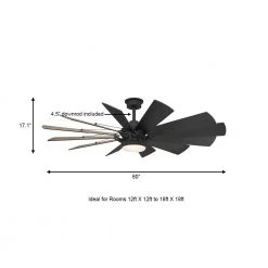 Home Decorators Collection Trudeau 60 in. LED Indoor Matte Black Ceiling Fan with Light Kit and Remote Control -Home Decorators Soldes matte black home decorators collection ceiling fans with lights yg545a mbk a0 1000