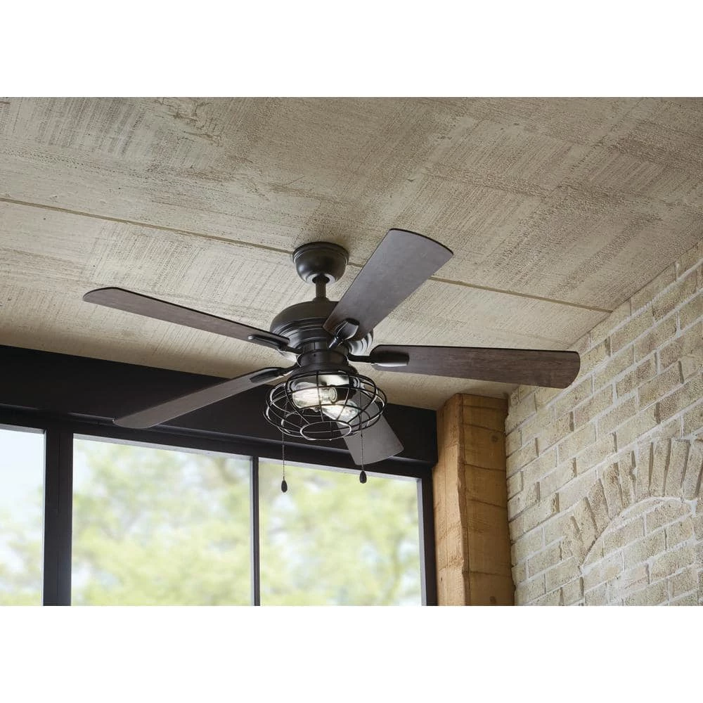Home Decorators Collection Ellard 52 in. LED Indoor Matte Black Ceiling Fan with Light 9 Home Decorators Collection Ellard 52 in. LED Indoor Matte Black Ceiling Fan with Light - Image 7