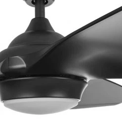 Home Decorators Collection Bachton 60 in. Integrated LED DC Motor Matte Black Ceiling Fan with Light and Remote Control -Home Decorators Soldes matte black home decorators collection ceiling fans with lights yg638a mbk 66 1000