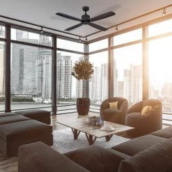 Home Decorators Collection Kitteridge 52 in. Indoor Matte Black Ceiling Fan -Home Decorators Soldes matte black home decorators collection ceiling fans without lights 34777 hbub 40 1000