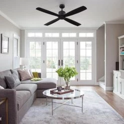 Home Decorators Collection Kitteridge 52 in. Indoor Matte Black Ceiling Fan -Home Decorators Soldes matte black home decorators collection ceiling fans without lights 34777 hbub 4f 1000