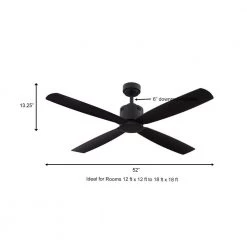 Home Decorators Collection Kitteridge 52 in. Indoor Matte Black Ceiling Fan -Home Decorators Soldes matte black home decorators collection ceiling fans without lights 34777 hbub a0 1000