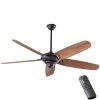Home Decorators Collection Altura 68 in. Matte Black Ceiling Fan with Downrod, Remote Control and Reversible DC Motor; Light Kit Compatible -Home Decorators Soldes matte black home decorators collection ceiling fans without lights 99981 64 1000