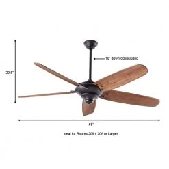 Home Decorators Collection Altura 68 in. Matte Black Ceiling Fan with Downrod, Remote Control and Reversible DC Motor; Light Kit Compatible -Home Decorators Soldes matte black home decorators collection ceiling fans without lights 99981 a0 1000