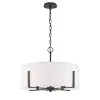 Home Decorators Collection Manhattan 4-Light Matte Black Pendant Hanging Light with White Drum Shade -Home Decorators Soldes matte black home decorators collection chandeliers hd 1537mb 64 1000