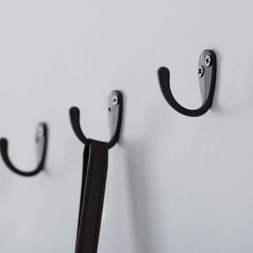 Home Decorators Collection 1-13/16 in. Matte Black Wall Hook (6-Pack) 5 Home Decorators Collection 1-13/16 in. Matte Black Wall Hook (6-Pack) - Image 3