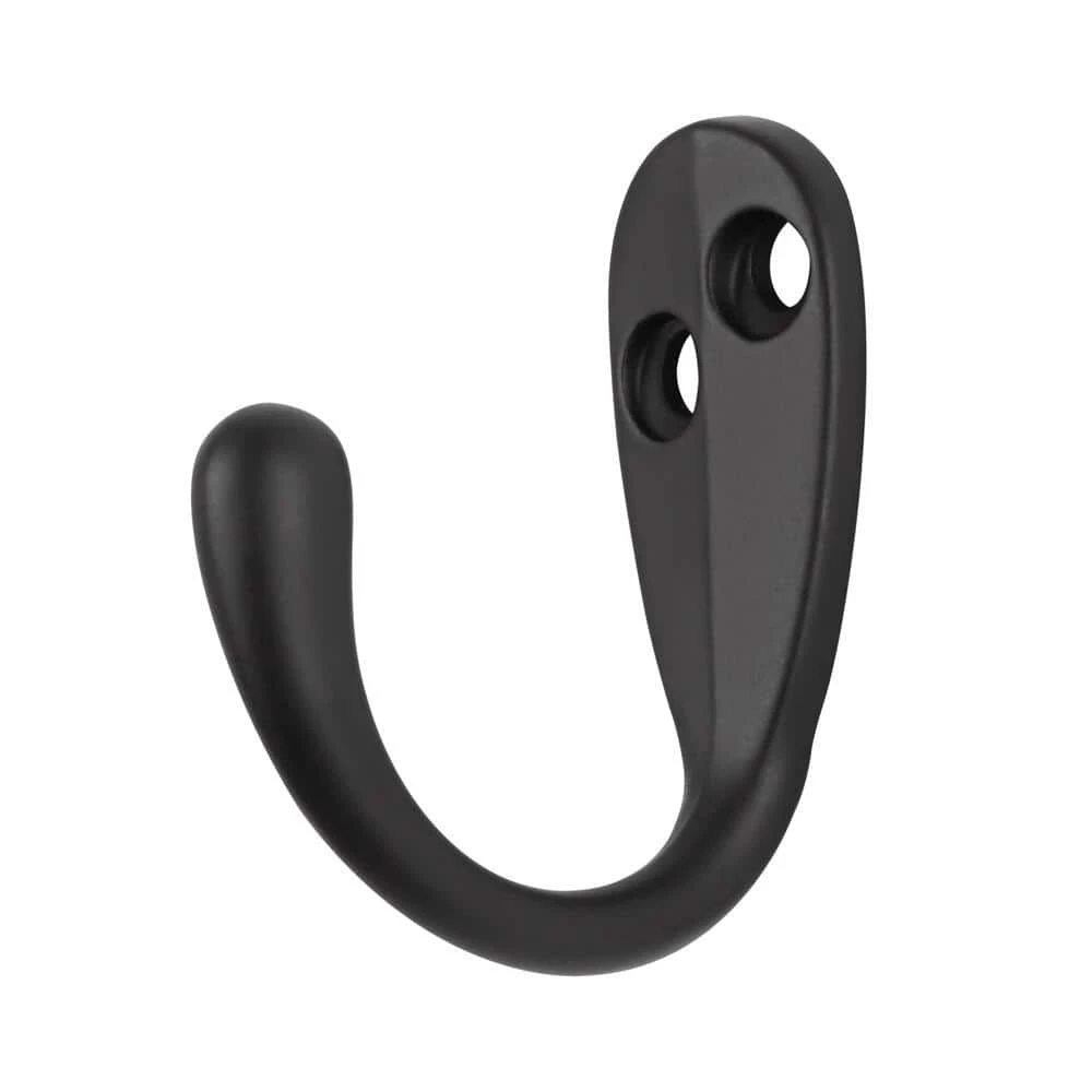 Home Decorators Collection 1-13/16 in. Matte Black Wall Hook (6-Pack) 4 Home Decorators Collection 1-13/16 in. Matte Black Wall Hook (6-Pack) - Image 2