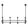 Home Decorators Collection Adjustable Over- The -Door 16 in. Matte Black Hook Rack with 4 Hooks -Home Decorators Soldes matte black home decorators collection hooks 64261 64 1000