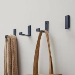 Home Decorators Collection 3 in. Matte Black Folding Wall Hooks (4-Pack) -Home Decorators Soldes matte black home decorators collection hooks 64361 4f 1000