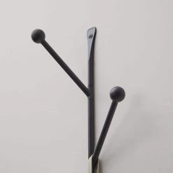 Home Decorators Collection 36 in. Matte Black Vertical Hook Rack with 6 Hooks -Home Decorators Soldes matte black home decorators collection hooks 64501 1f 1000