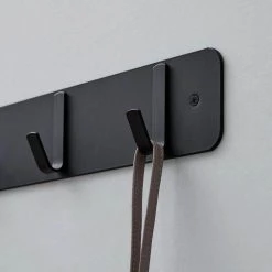 Home Decorators Collection 18 in. Matte Black Hook Rack with 4 Hooks -Home Decorators Soldes matte black home decorators collection hooks 64511 1f 1000