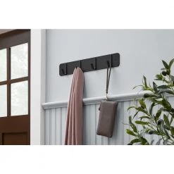 Home Decorators Collection 18 in. Matte Black Hook Rack with 4 Hooks -Home Decorators Soldes matte black home decorators collection hooks 64511 31 1000