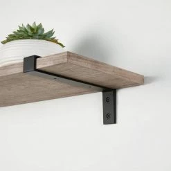 Home Decorators Collection 10 in. Matte Black Strap Bracket for Wood Shelving -Home Decorators Soldes matte black home decorators collection shelving brackets 14190 1d 1000