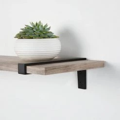 Home Decorators Collection 10 in. Matte Black Strap Bracket for Wood Shelving -Home Decorators Soldes matte black home decorators collection shelving brackets 14190 a0 1000