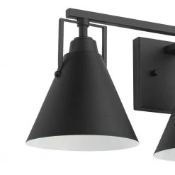 Home Decorators Collection Insdale 3-Light Matte Black Modern Industrial Bathroom Vanity Light with Metal Shades -Home Decorators Soldes matte black home decorators collection vanity lighting 4000303 112 c3 1000