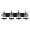 Home Decorators Collection Georgina 30 in. 4-Light Matte Black Industrial Bathroom Vanity Light with Clear Seeded Glass Shades -Home Decorators Soldes matte black home decorators collection vanity lighting hb2584 43 64 1000