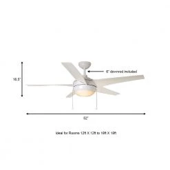 Home Decorators Collection Windward 52 in. Integrated LED Indoor/Outdoor Matte White Ceiling Fan with Light Kit -Home Decorators Soldes matte white home decorators collection ceiling fans with lights 51662 a0 1000